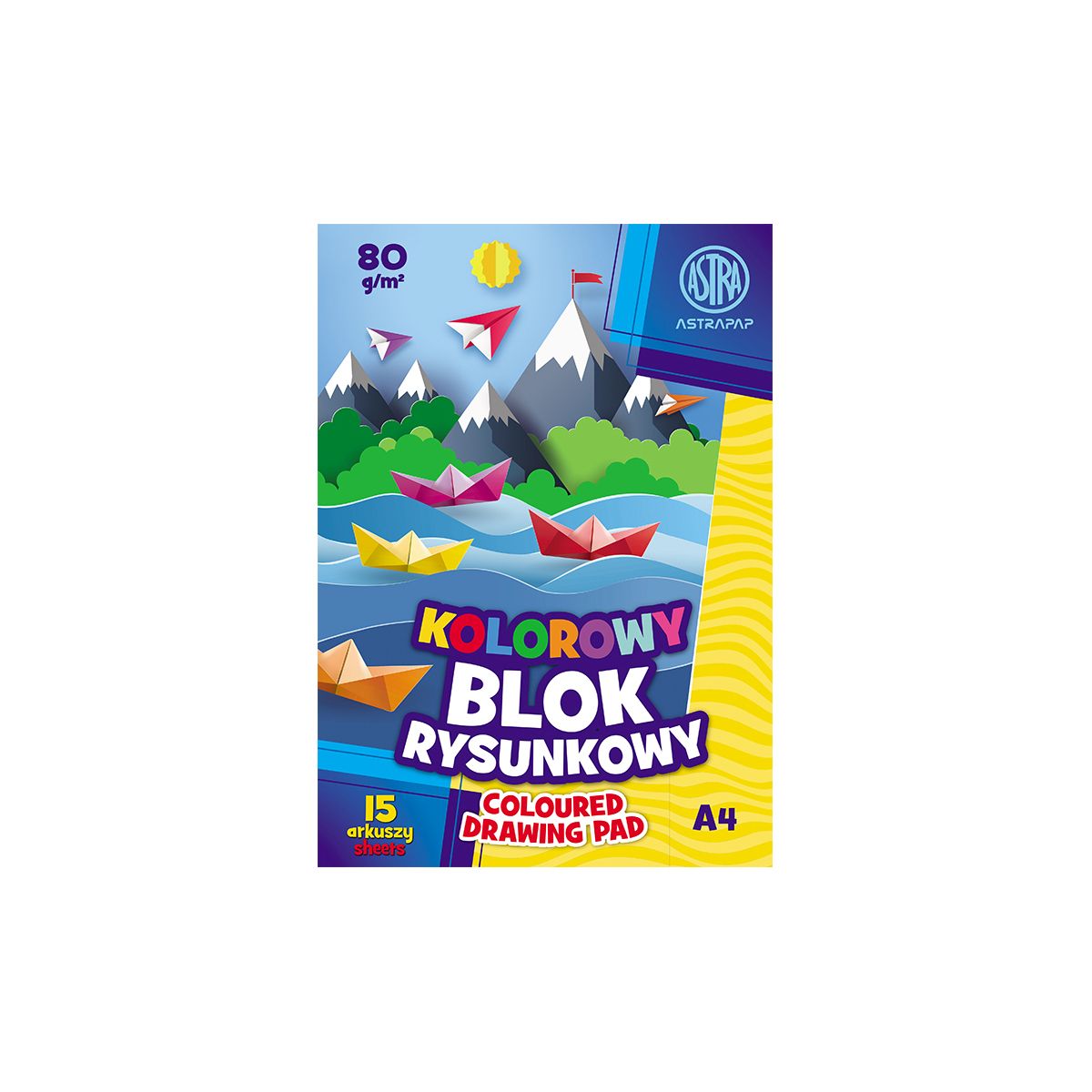 Blok rysunkowy Astra ASTRAPAP A4 mix 80g 15k (106021004)