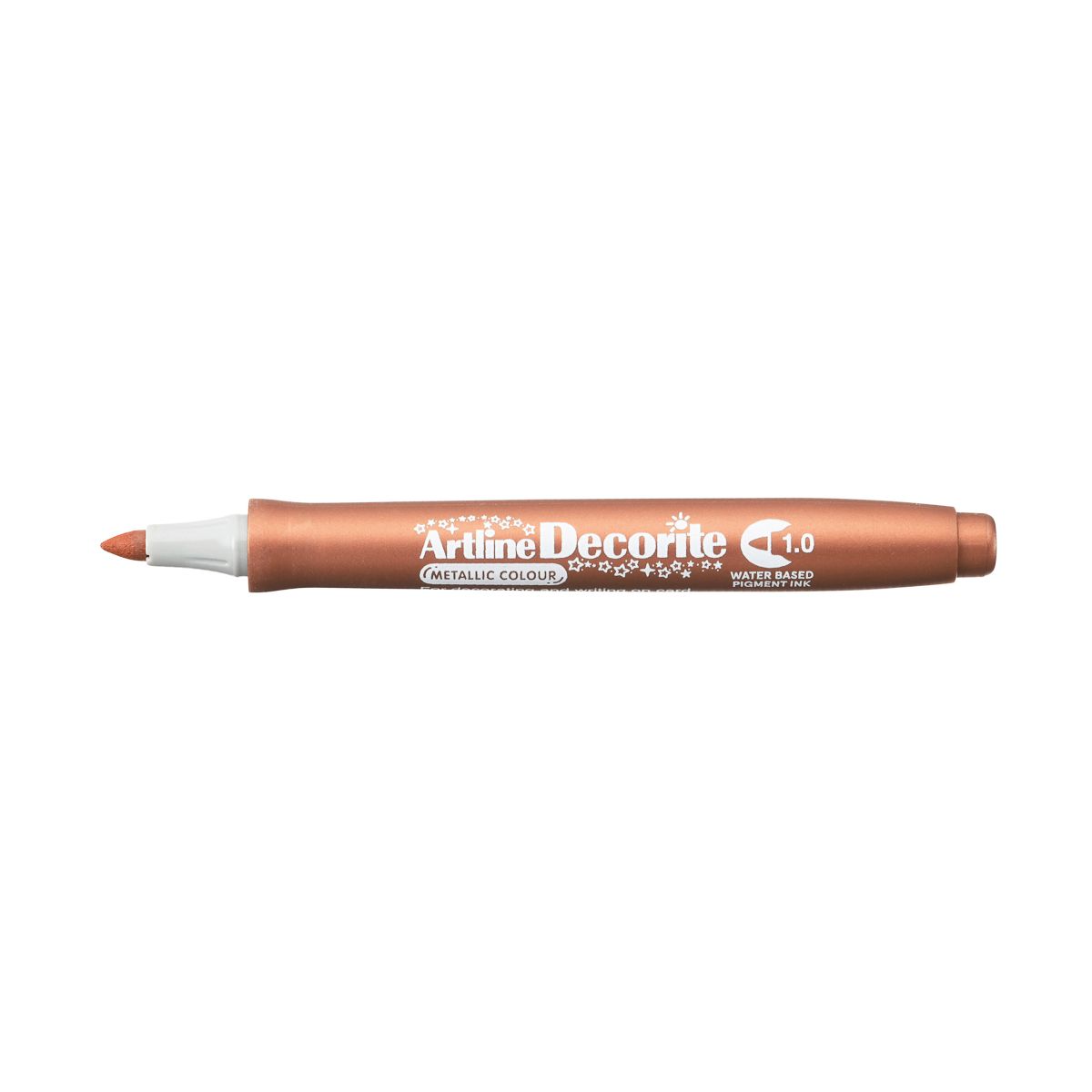 Marker permanentny Artline metaliczny decorite brązowy 1,0mm pędzelek końcówka (AR-033 6 8)