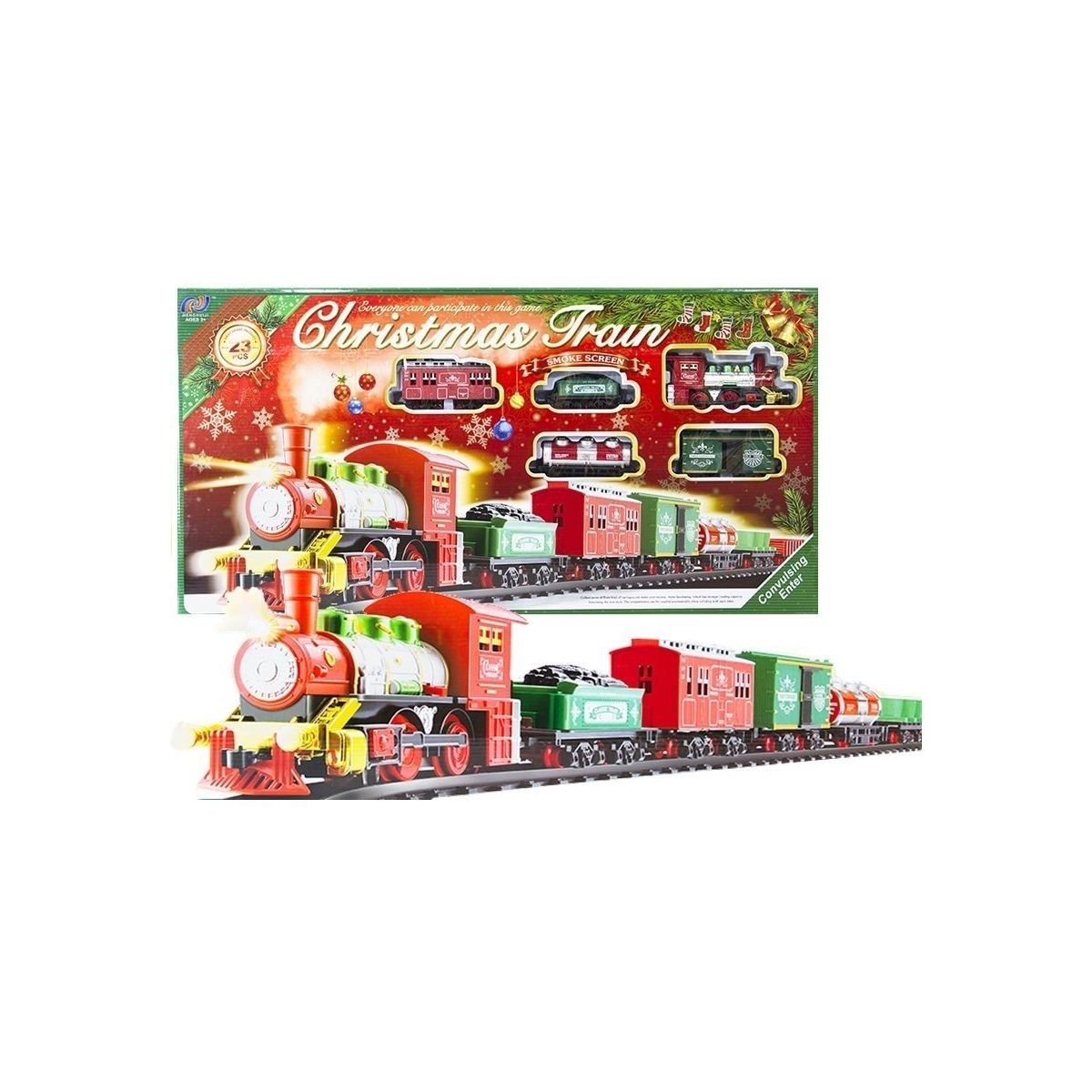 Kolejka Lean christmas train na baterie 430cm (1371)