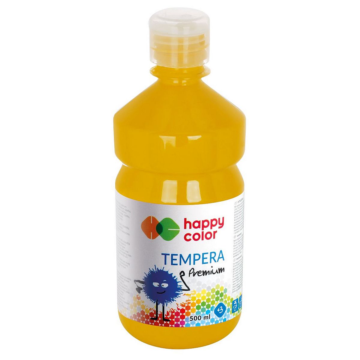 Farba tempera Happy Color kolor: żółty ciemny 500ml 1 kolor. (3310)