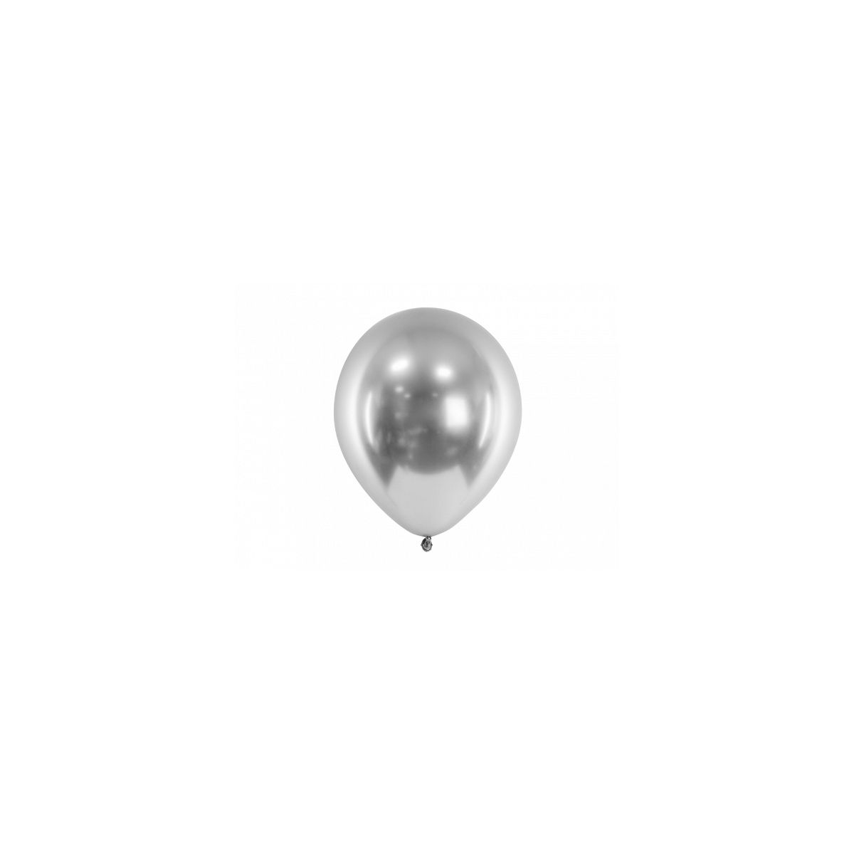 Balon gumowy Partydeco Glossy 10 szt. Srebrny 300mm (CHB1-018-10)