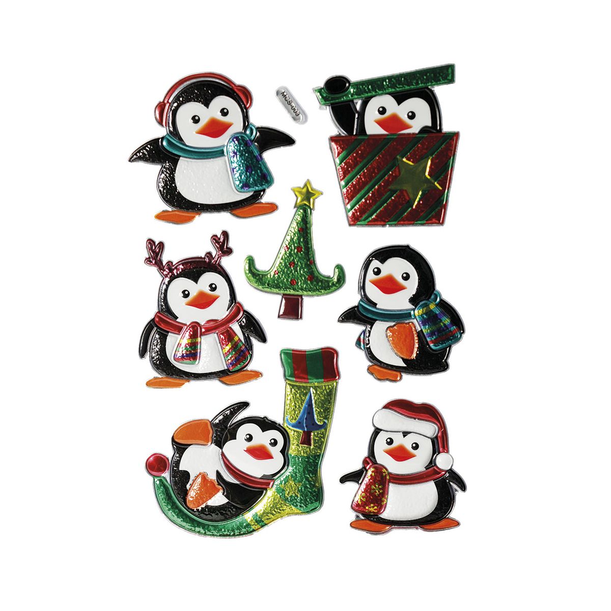 Naklejka (nalepka) Craft-Fun Series Boże Narodzenie Titanum (pingwiny)