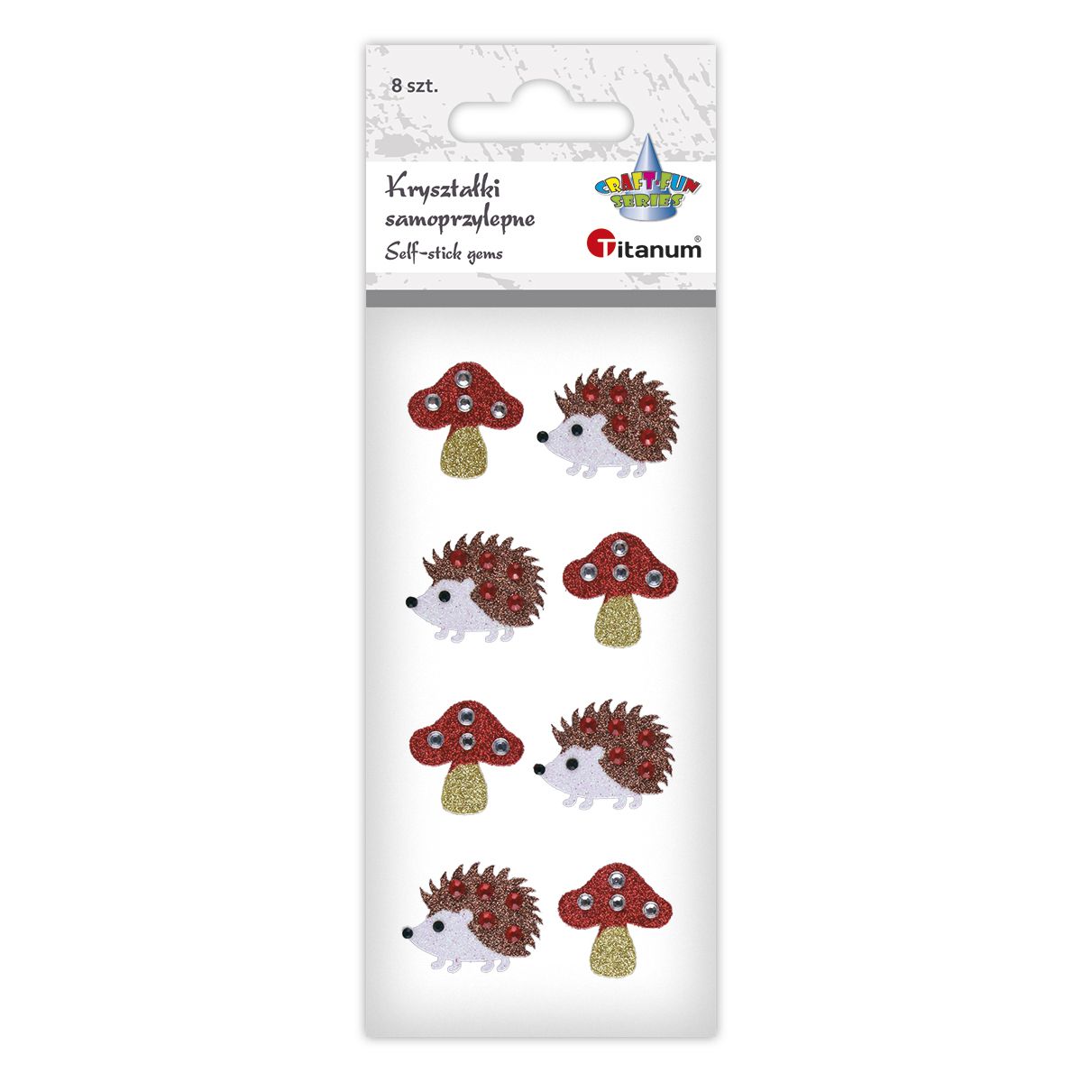 Kryształki Craft-Fun Series muchomorki, jeże mix Titanum (25MH0302)