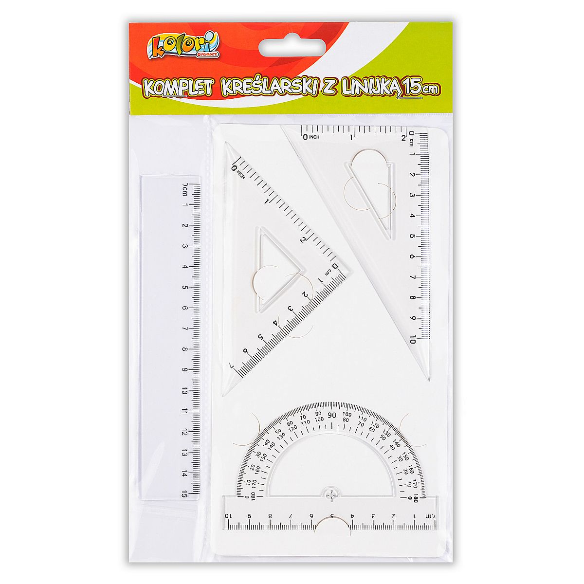 Komplet geometryczny Penmate Kolori 4 el. (TT7032)