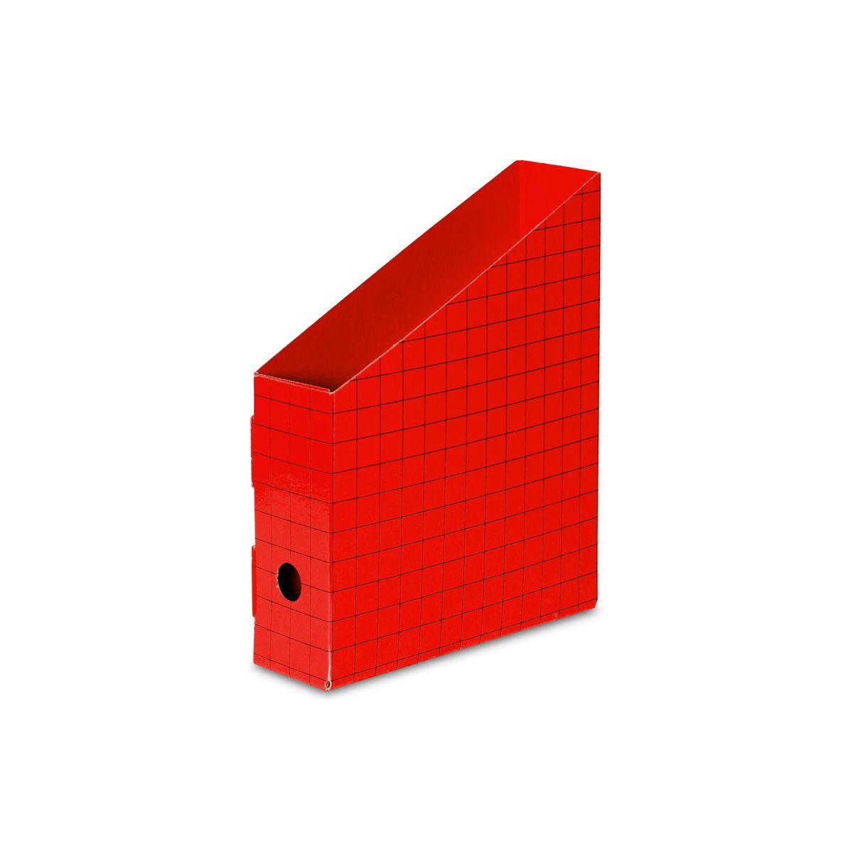 Pojemnik na dokumenty pionowy A4 czerwony tektura VauPe (402/01)