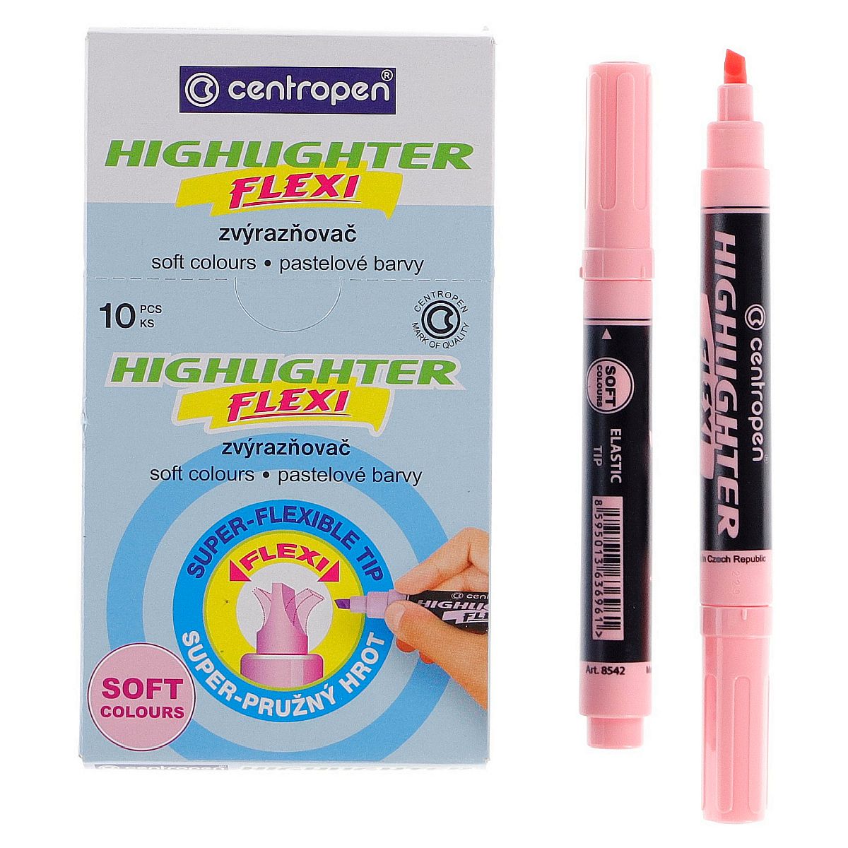 Zakreślacz Centropen pastel różowy 1-5mm (8542)