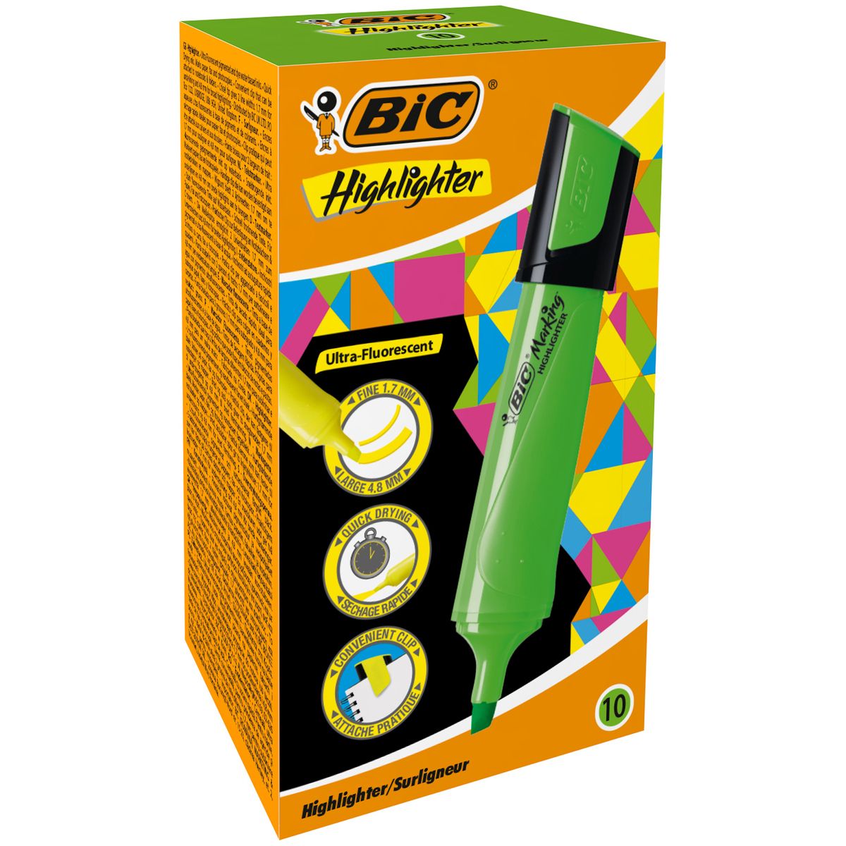 Zakreślacz Bic zielony 1,7-4,7mm (943648)