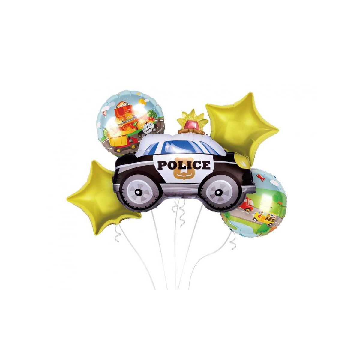 Balon foliowy Godan zestaw Policja, 5 szt (BZ-HPOL)