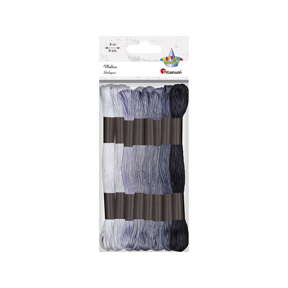 Mulina Craft-Fun Series tonacja szara 8 kol. Titanum (21DT0514-5)