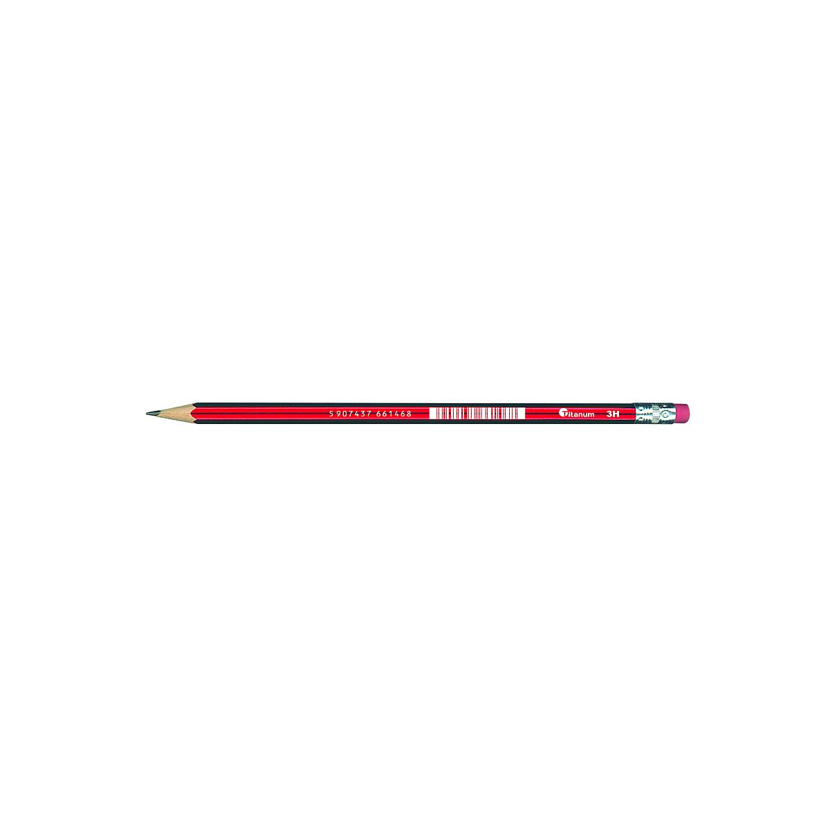 Ołówek techniczny Titanum 3H z gumką 12 szt.