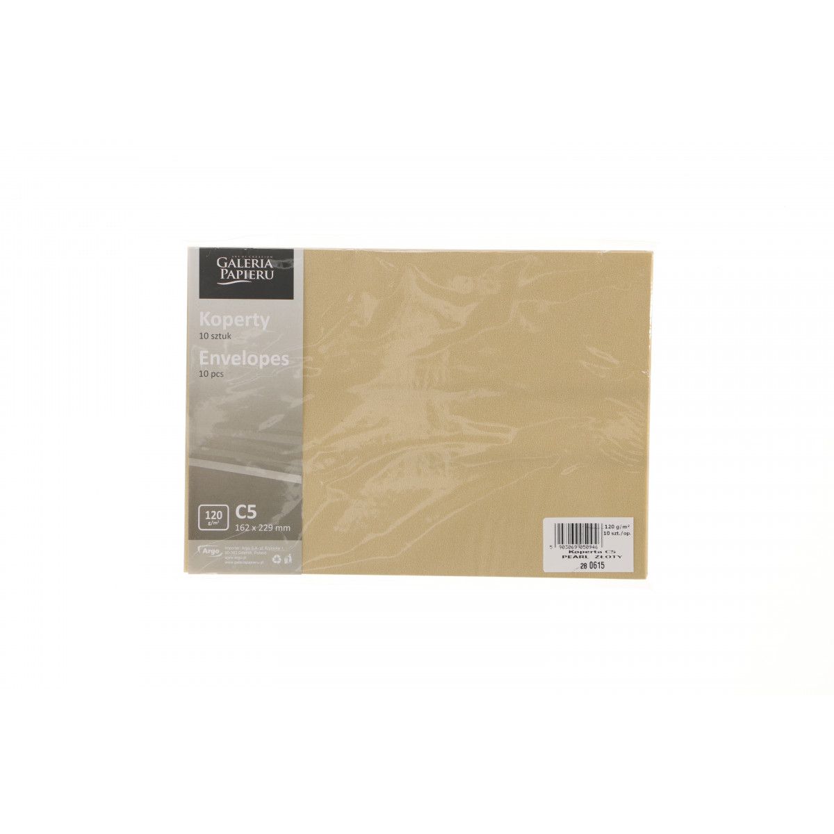 Koperta Argo pearl C5 złota [mm:] 162x229 (280615) 10 sztuk