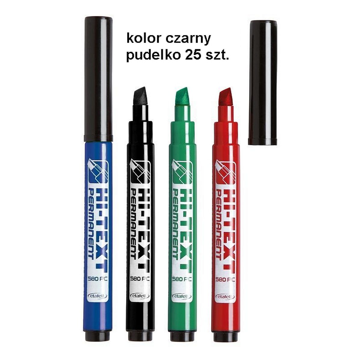 Marker permanentny Fibracolor Hi-Text 580/PB czarny 6,0mm ścięta końcówka