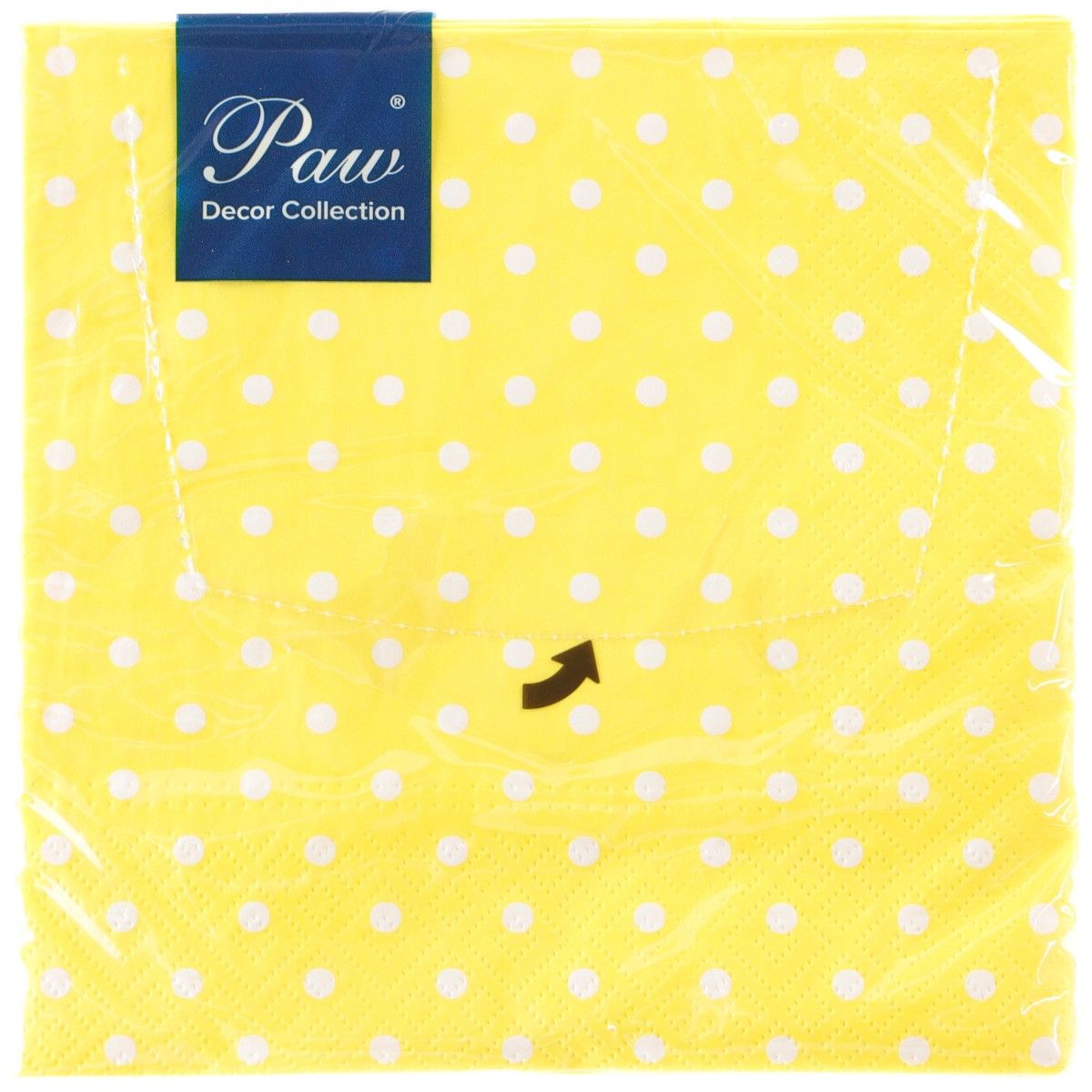 Serwetki Lunch żółty papier [mm:] 330x330 Paw (SDL066017)