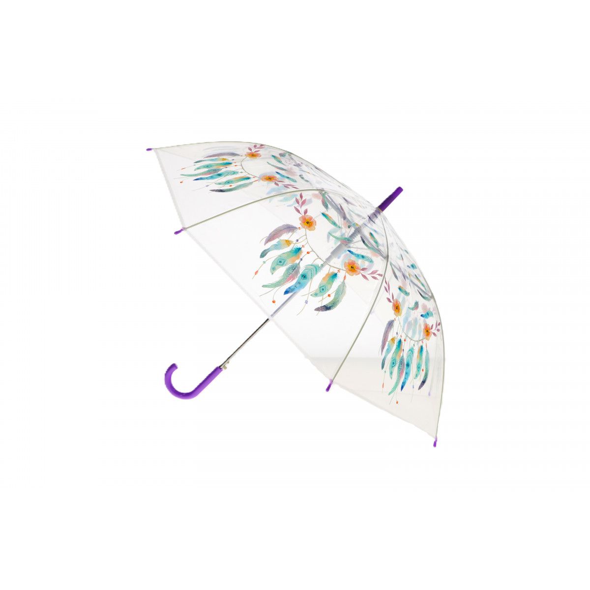 Parasol długa przezroczysta w piórka (SDA311)