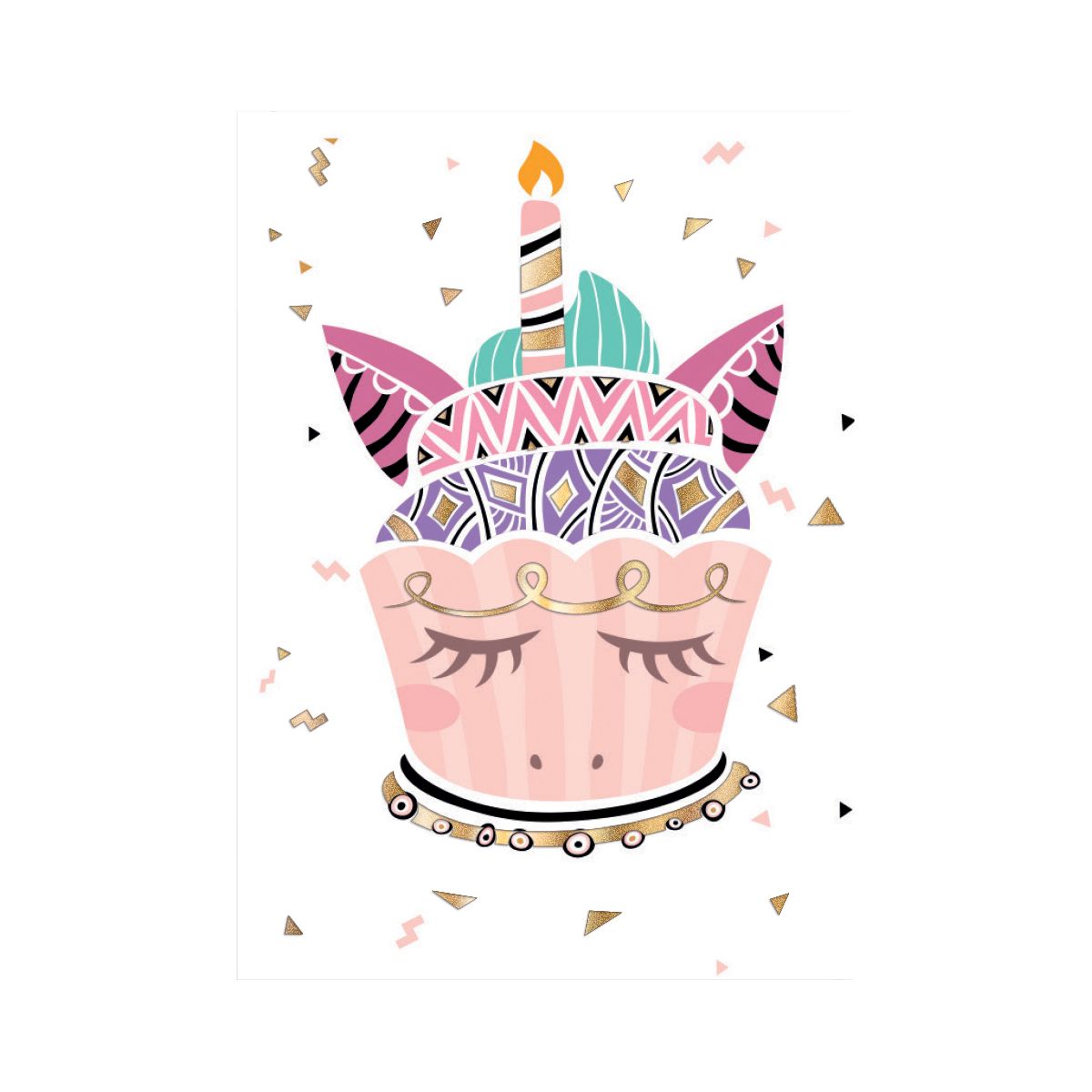 Kartka składana KARNET B8  unicorn tort Henry (5905701484393)