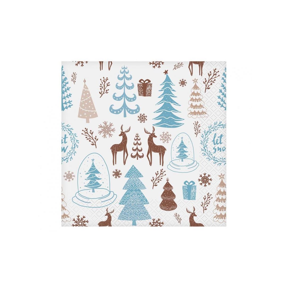 Serwetki Godan Hello Winter mix nadruk papier [mm:] 330x330 (PG-SHWB)