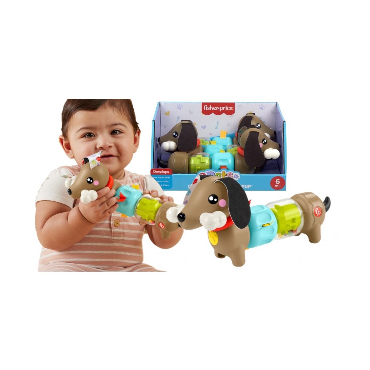 Zabawka edukacyjna jamnik aktywizujący Fisher Price (HTW91)