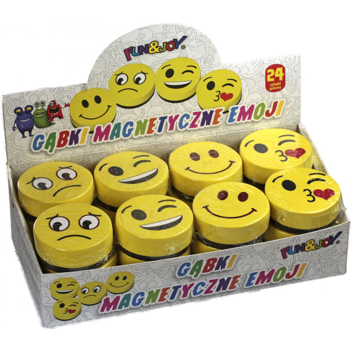 Ścieracz do tablicy Fun&Joy magnetyczna (EMOJI)