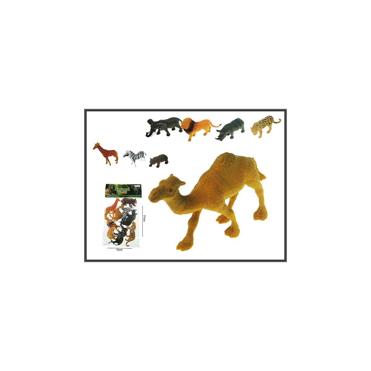 Figurka Hipo Zwierzęta dzikie 8szt 10cm (HZU02)