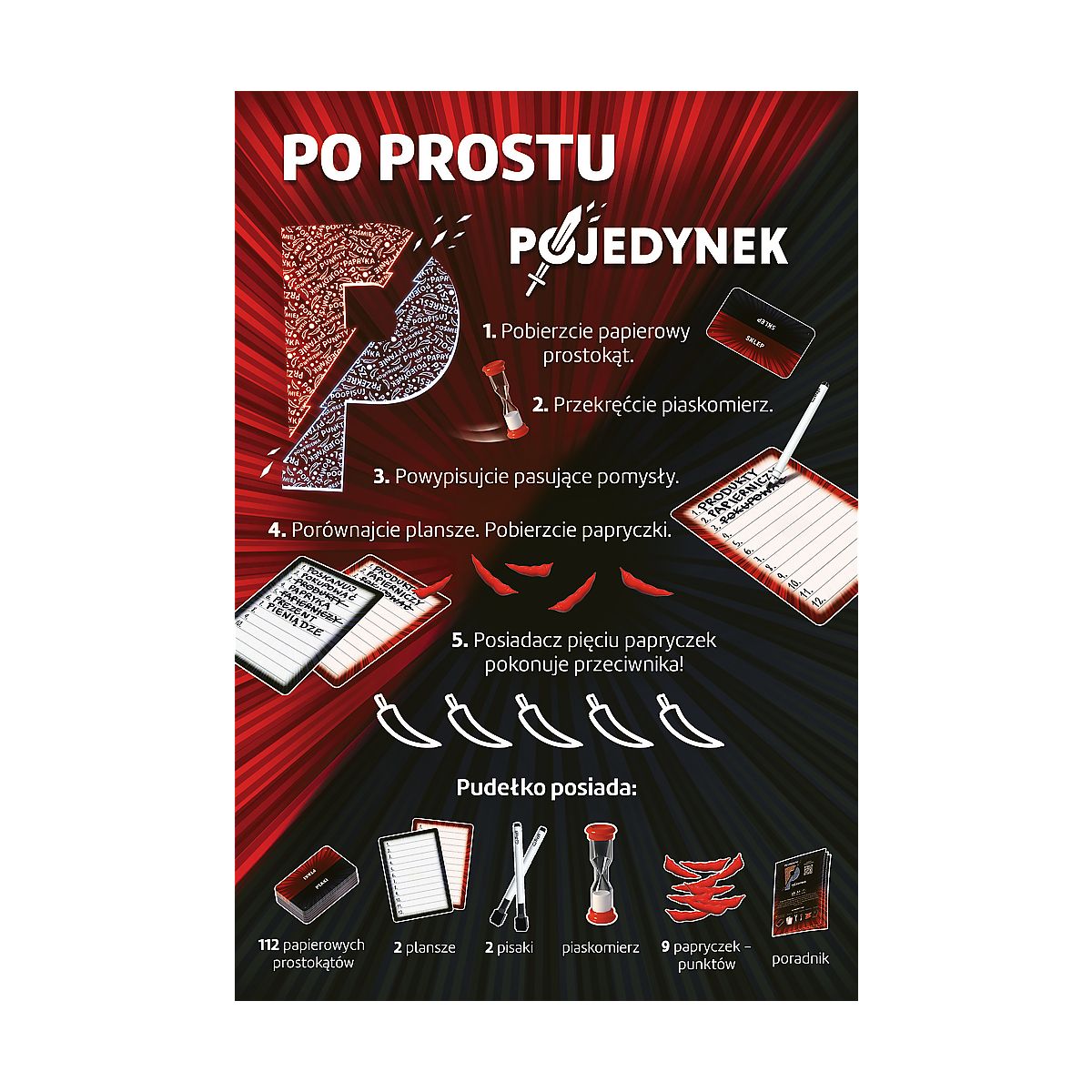 Gra strategiczna Trefl Po Prostu P Pojedynek Po prostu P Prostokąty (02389)