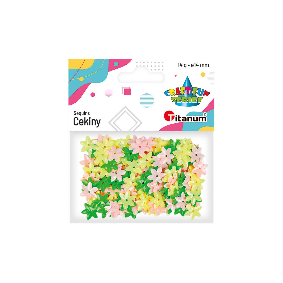 Cekiny Craft-Fun Series kwiatki mix 14g Titanum (CK053)