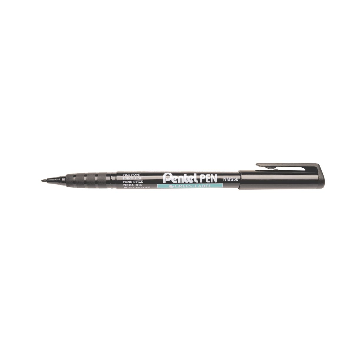 Marker permanentny Pentel czarny płaska/szpic końcówka