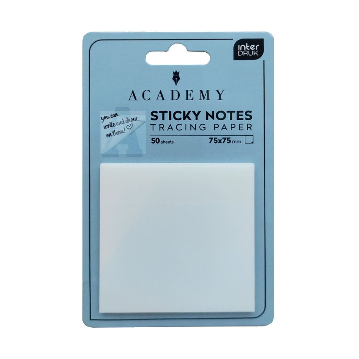 Notes samoprzylepny Academy PRZEŹROCZYSTE FROST
