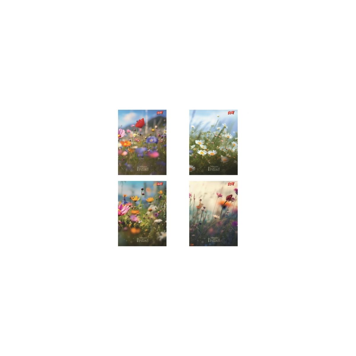 Zeszyt Romantic Meadow A5 60k. 70g krata Unipap