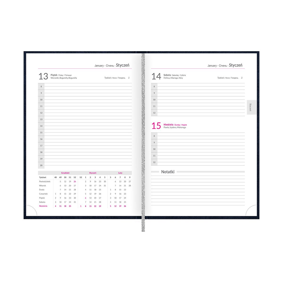 Kalendarz książkowy (terminarz) 5904017424109 Top 2024   A5 DTP Standard brązowy A5 (400177473)