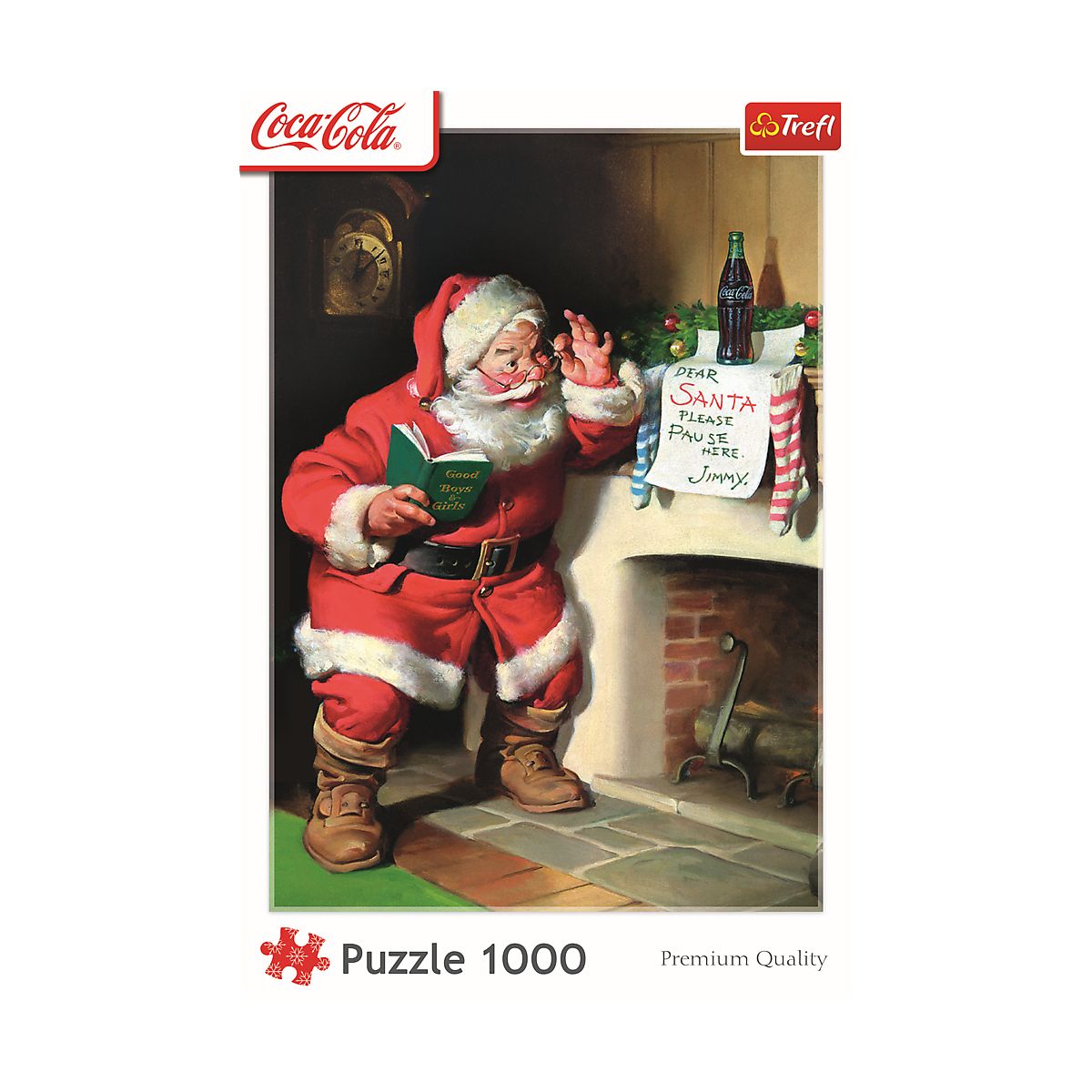 Puzzle Xmass Mikołaj przy kominku Trefl (10922)