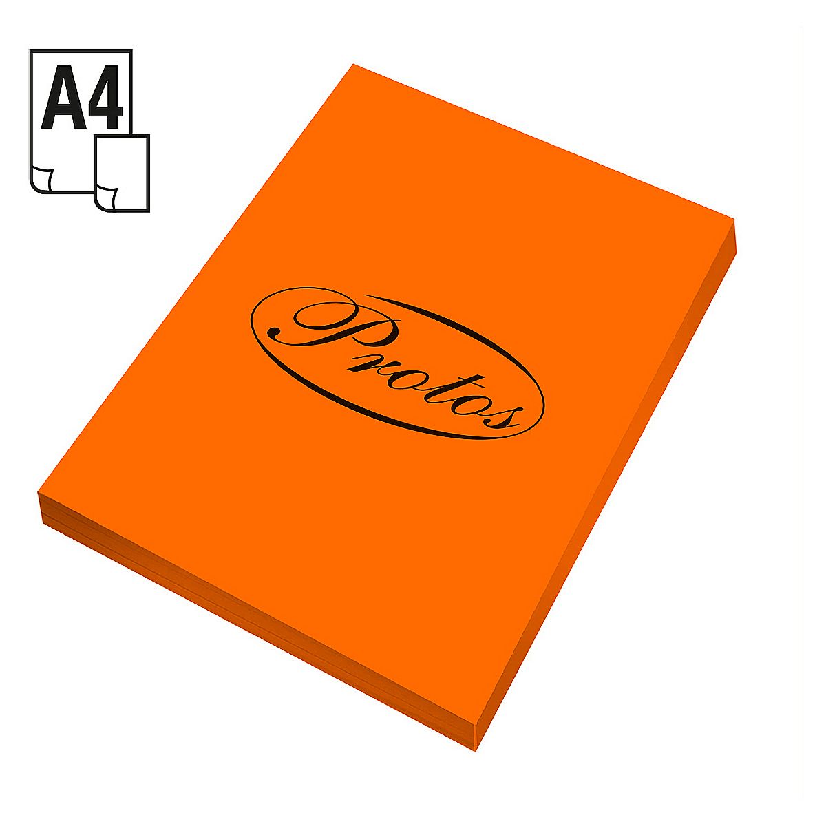 Papier kolorowy fluo A4 pomarańczowy 75g Protos