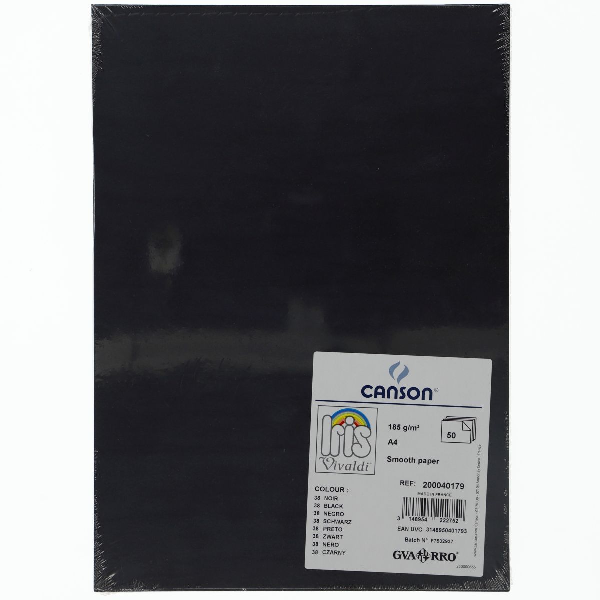 Brystol Canson A4 czarny 185g 50k (200040179)