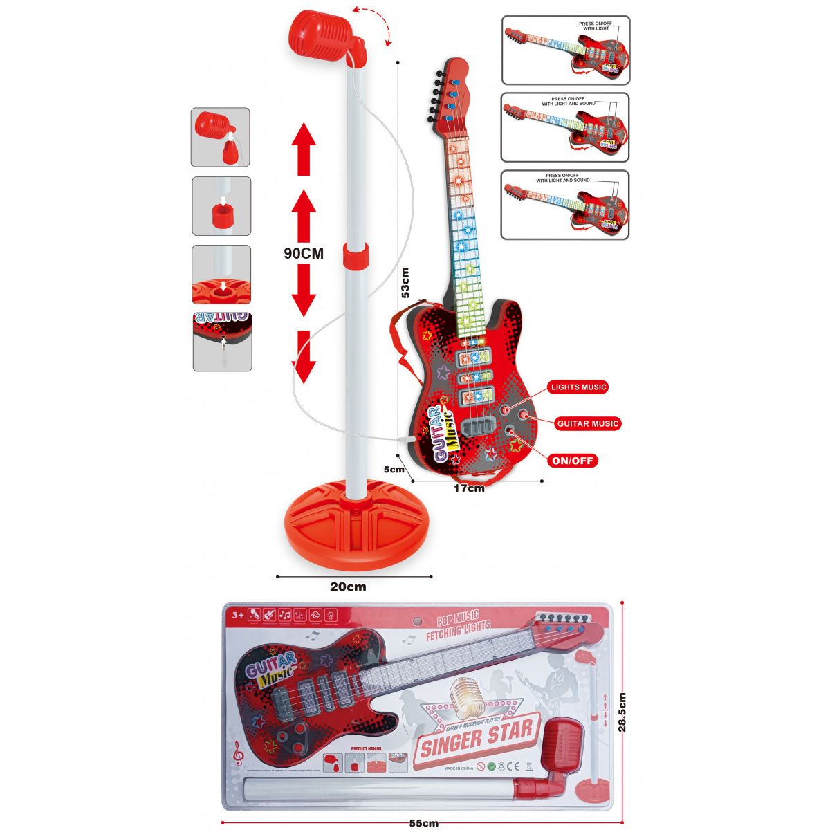 Gitara z mikrofonem na statywie Lean (20893)