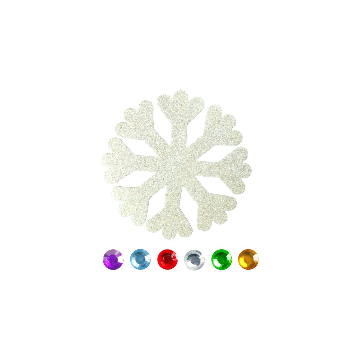 Ozdoba piankowa Craft-Fun Series płatki śniegu + kryształki Titanum