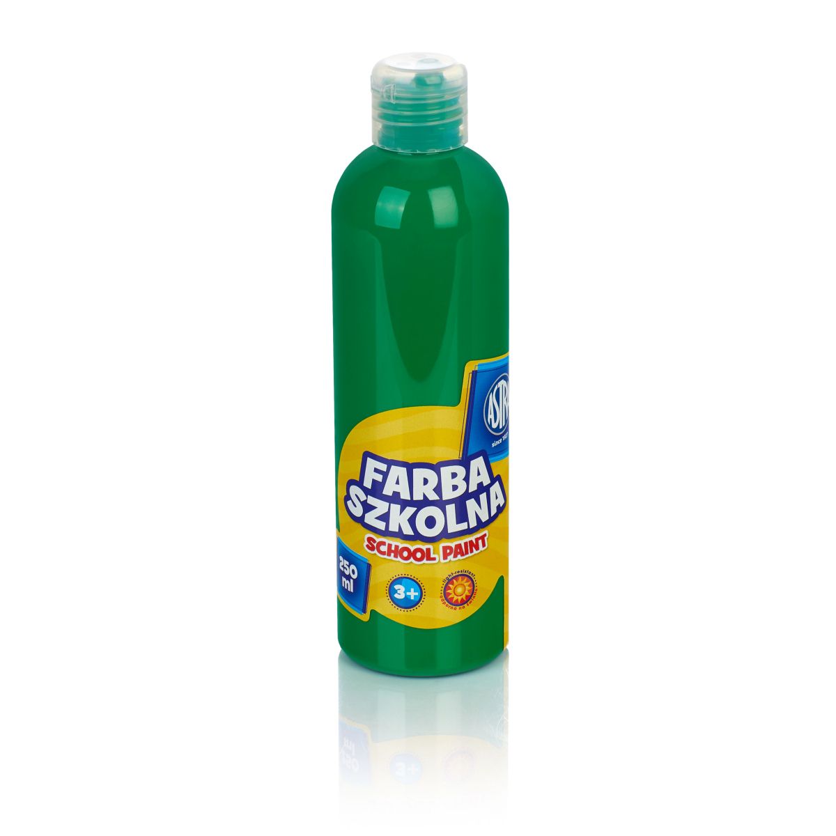 Farby plakatowe Astra szkolne kolor: zielony 250ml 1 kolor.