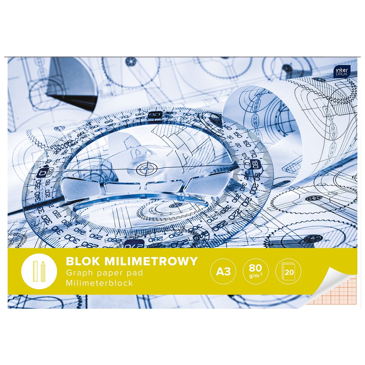 Blok milimetrowy Interdruk A3 20k (BLMIA3)