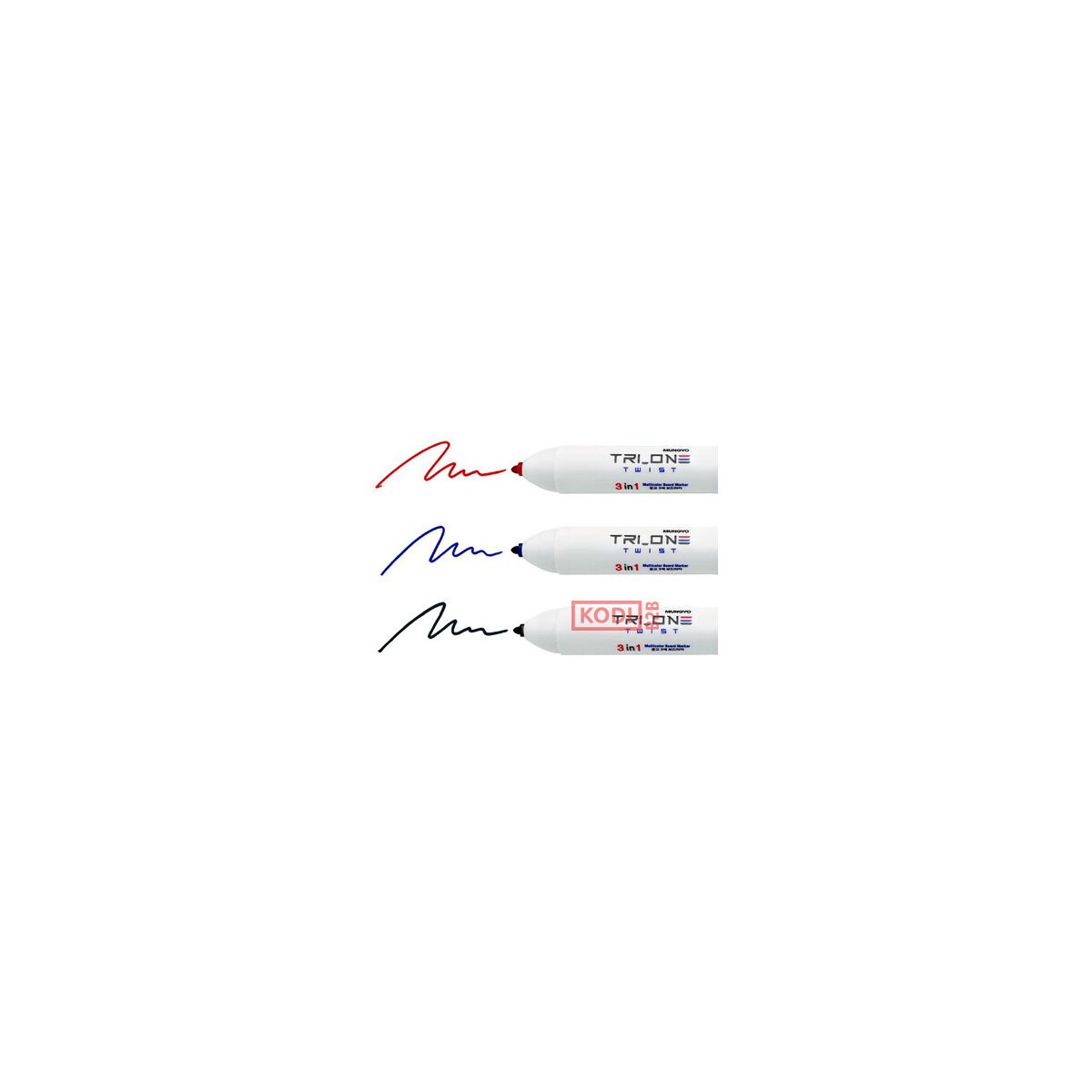 Marker suchościeralny Mungyo 3w1 czarny,czerwony,niebieski 8807093405215 (różne) 0.8-1.6mm okrągła końcówka (TT8897)