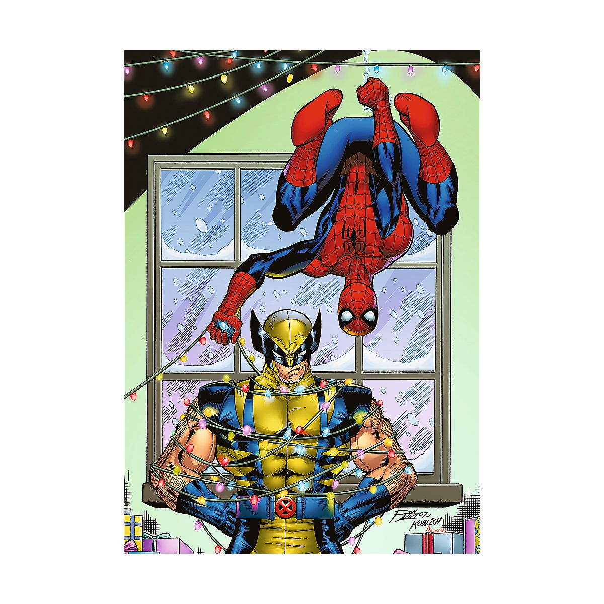 Puzzle Xmass Spider-Man & Wolverine: Święta 1000 el. Trefl (12088)