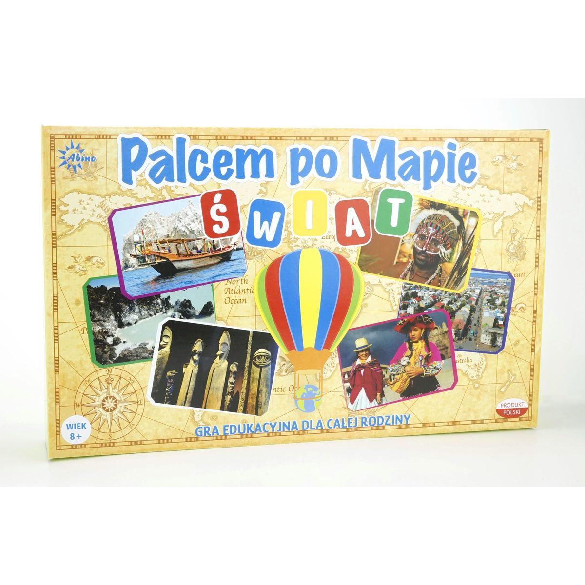 Gra edukacyjna Palcem po mapie - Świat A Abino