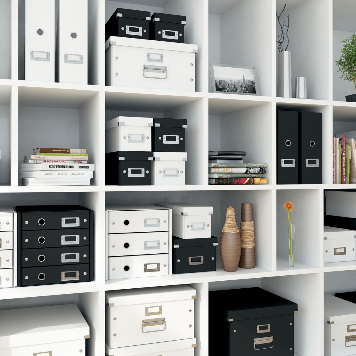 Pojemnik na dokumenty pionowy Leitz Click & Store zielony karton pokryty folią (60470054)