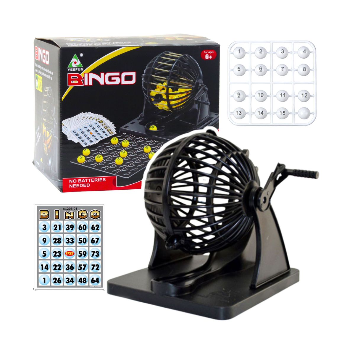 Gra logiczna Bingo Maszyna Losująca Klasyczna 80 Kulek 20 Kart Lean (22464)
