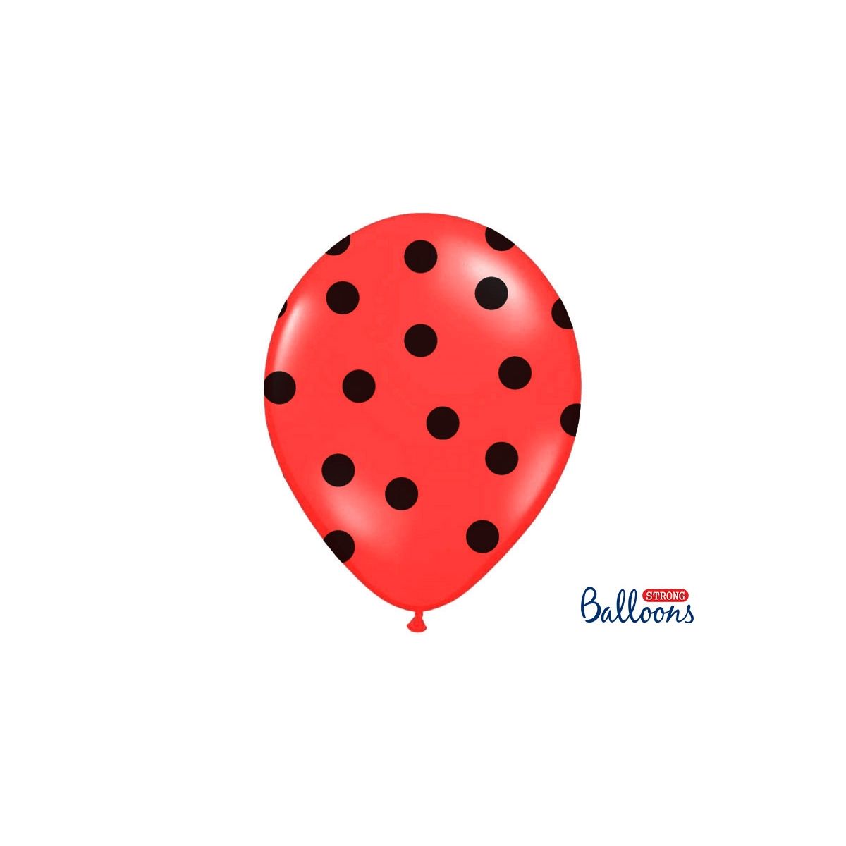 Balon gumowy Poppy Red kropki 50 szt czerwony (SB14P-223-007JB)