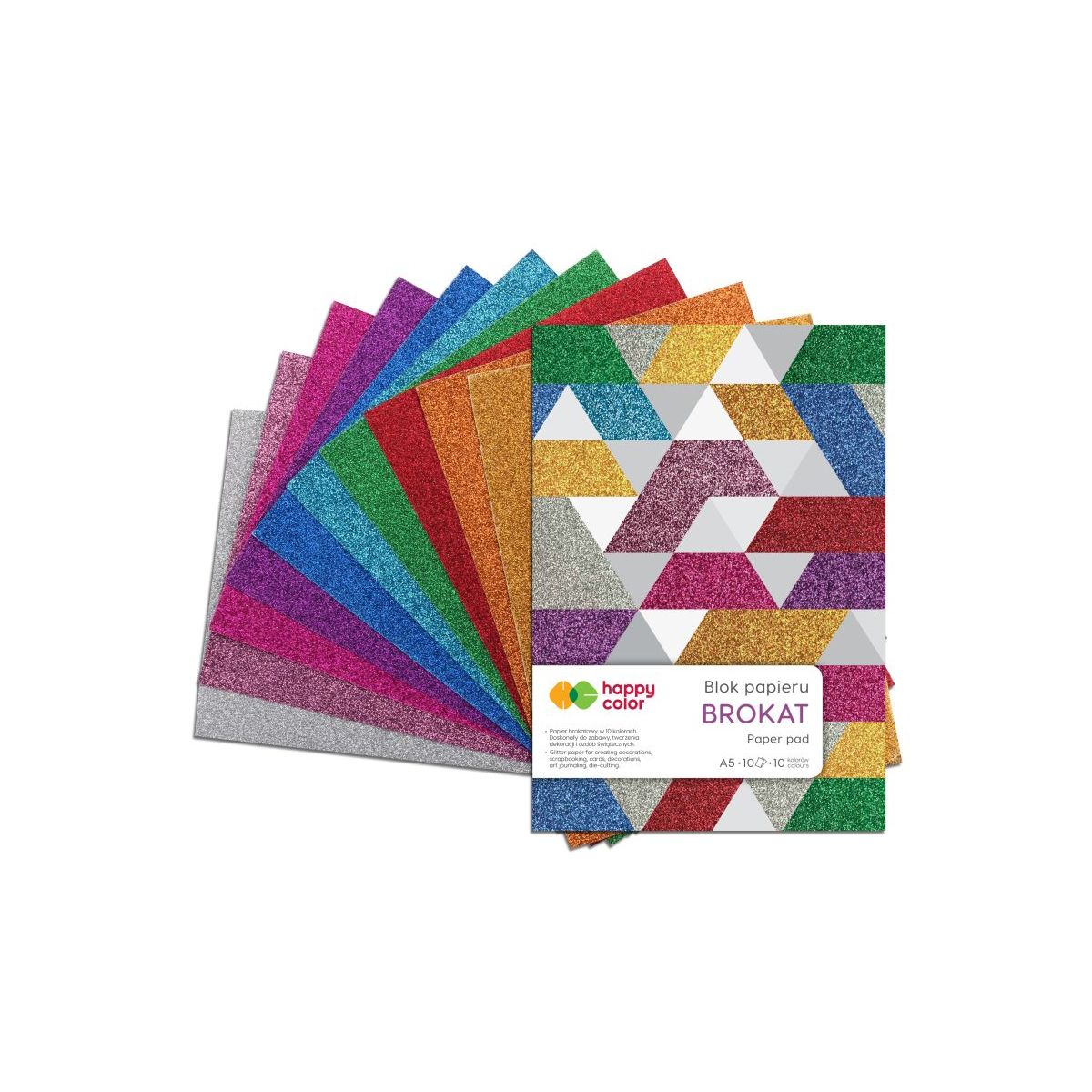 Zeszyt papierów kolorowych Happy Color A5 150g 10k (HA 3815 1520-BR)