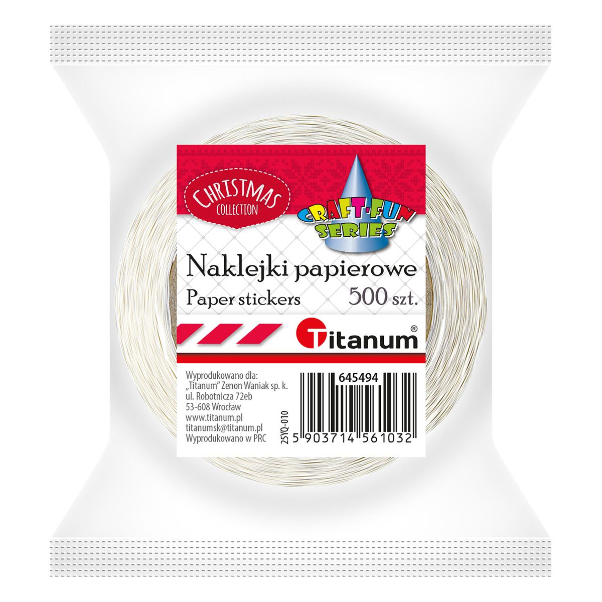 Naklejka (nalepka) Craft-Fun Series Mikołaj vintage naklejki na rolce Titanum (25YQ-010)