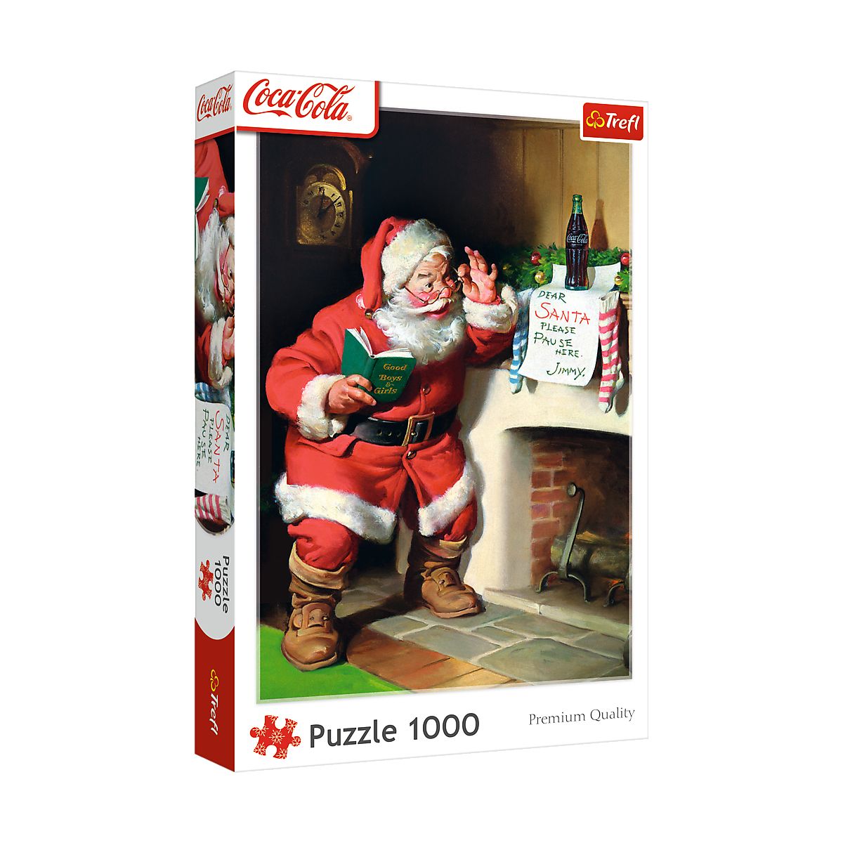 Puzzle Xmass Mikołaj przy kominku Trefl (10922)