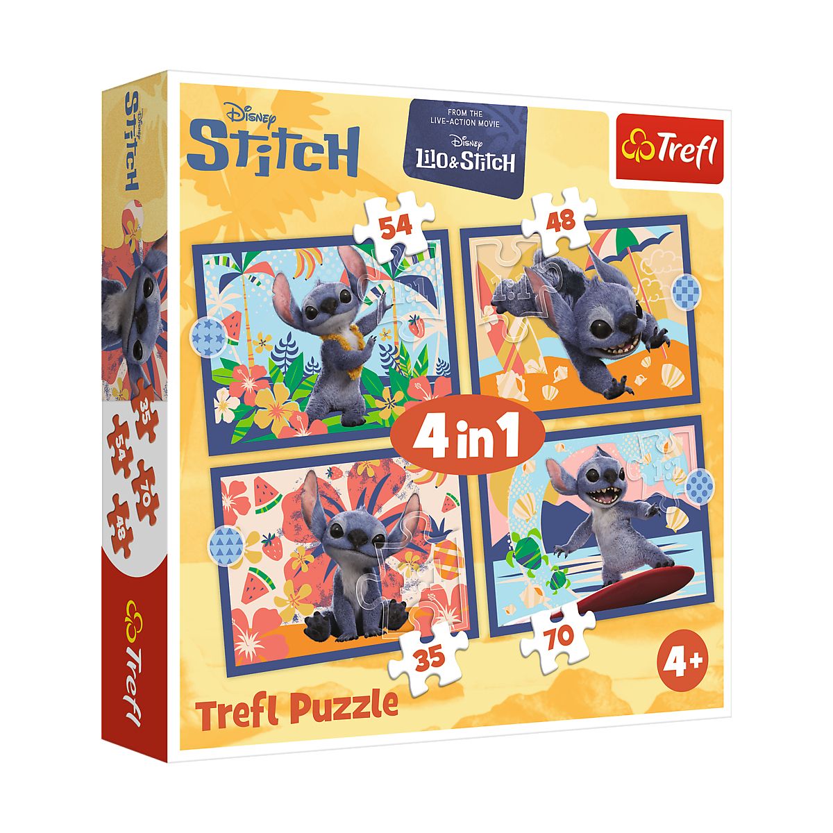 Puzzle Stitch Wakacje na Hawajach 4w1 el. Trefl (34666)