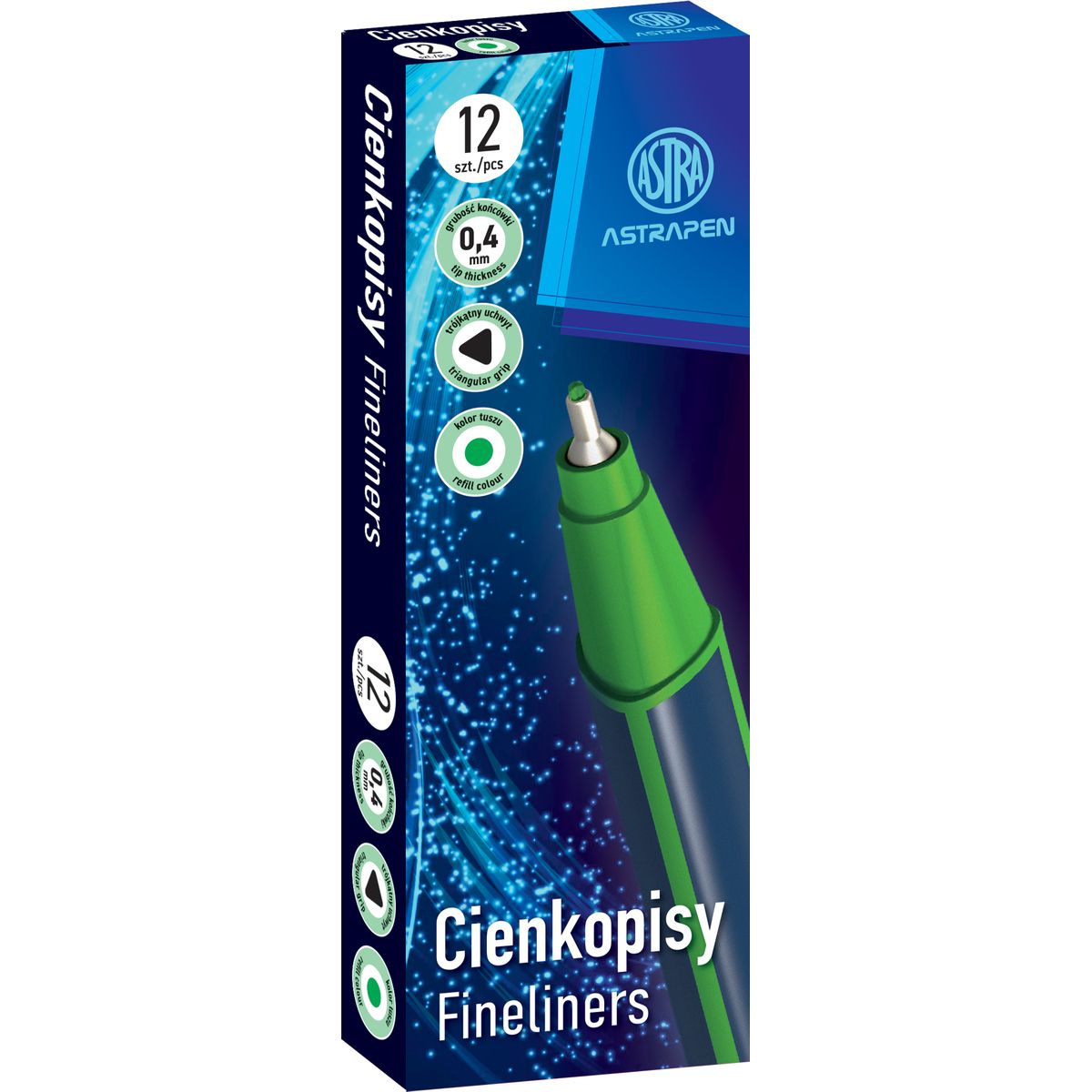 Cienkopis trójkątne zielony 0,4mm 1kol. Astrapen (202023006)