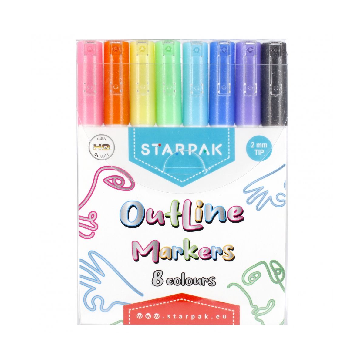 Marker olejowy Starpak Konturowy mix okrągła końcówka (497706)