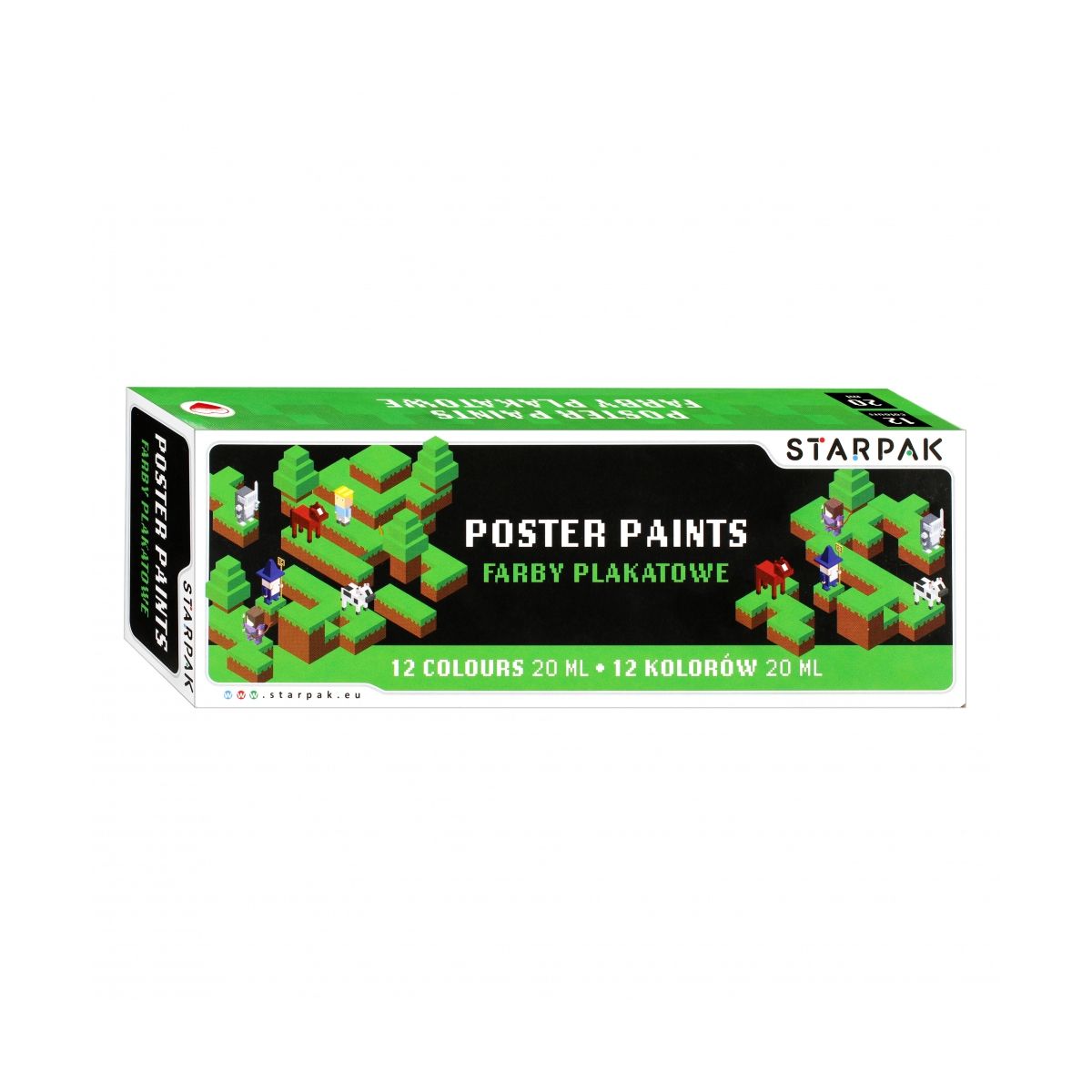 Farby plakatowe Starpak Pixel kolor: mix 20ml 12 kolor. (521495)