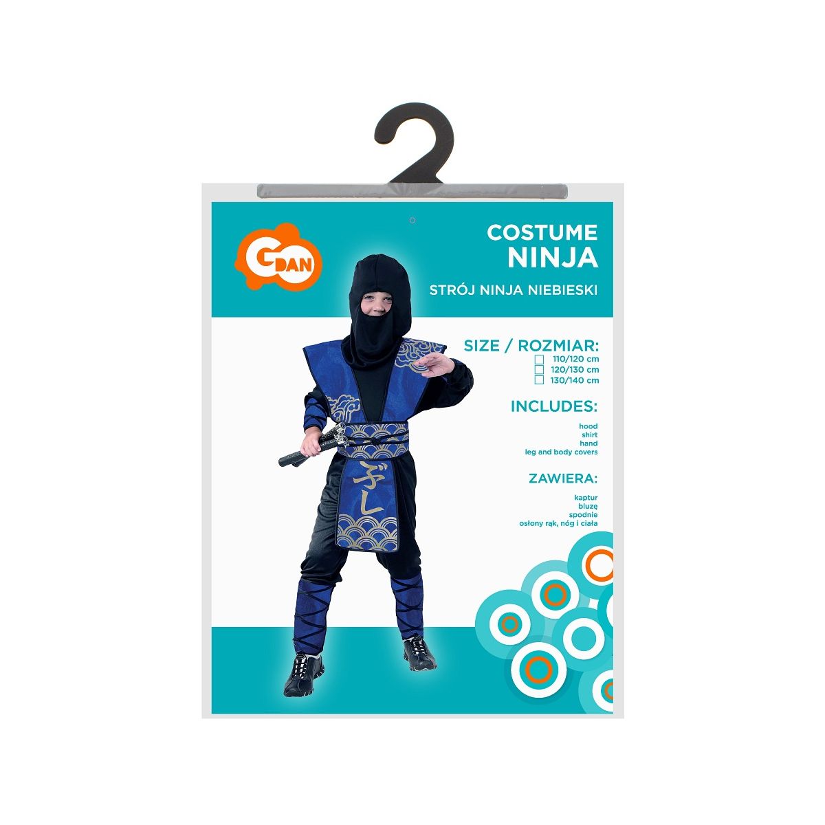 Kostium Godan NINJA NIEBIESKI (881164/110)